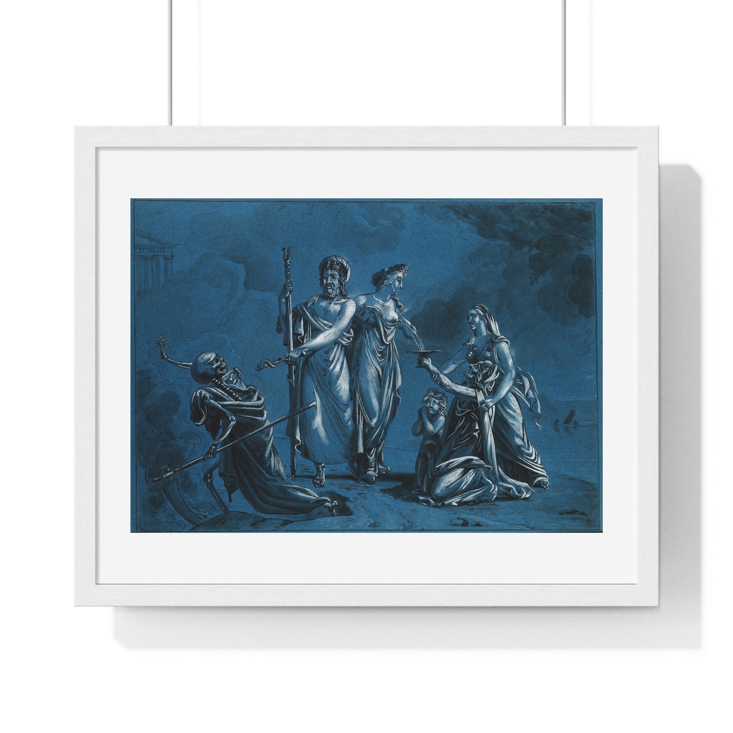 Aesculapius (Representing Medicine) Routing Death, Ceres Supplying Milk to the Starving (1822) from the Original, Framed Print