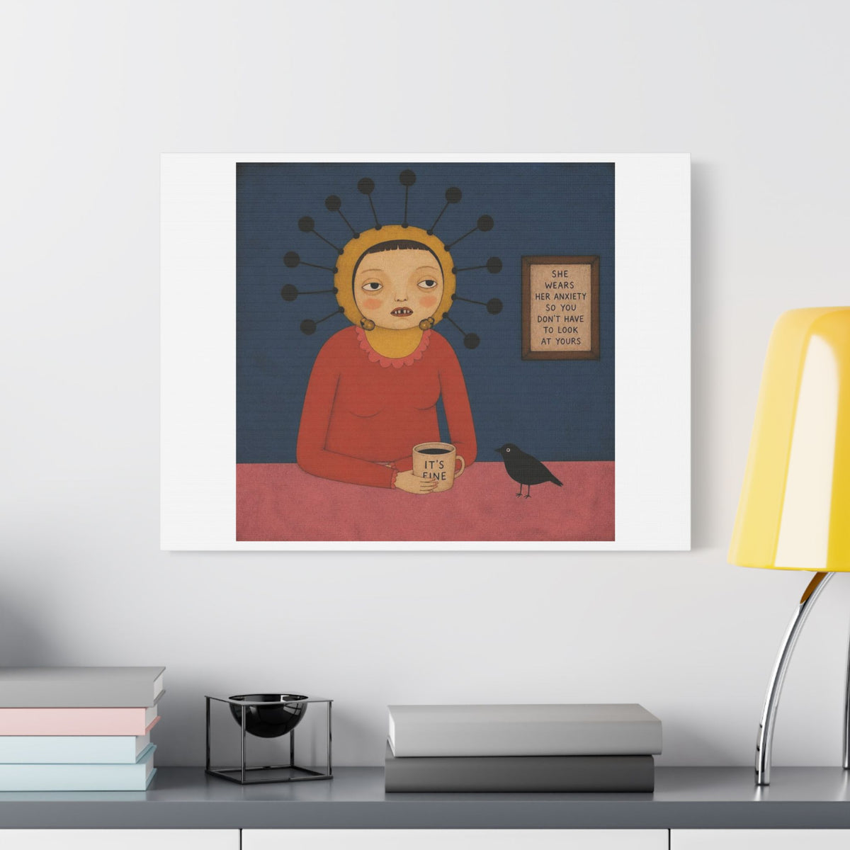 It's Fine IV, Cartoon Art Print on Canvas