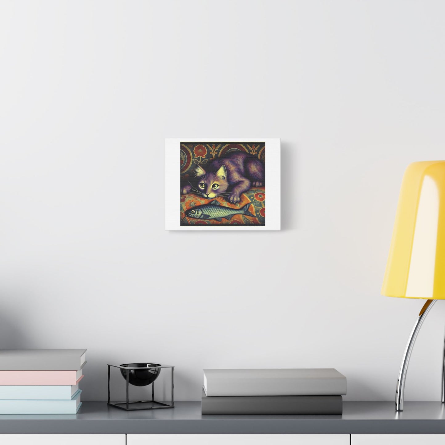 The Phenomenon of Cat Art 'Designed by AI' Print on Canvas