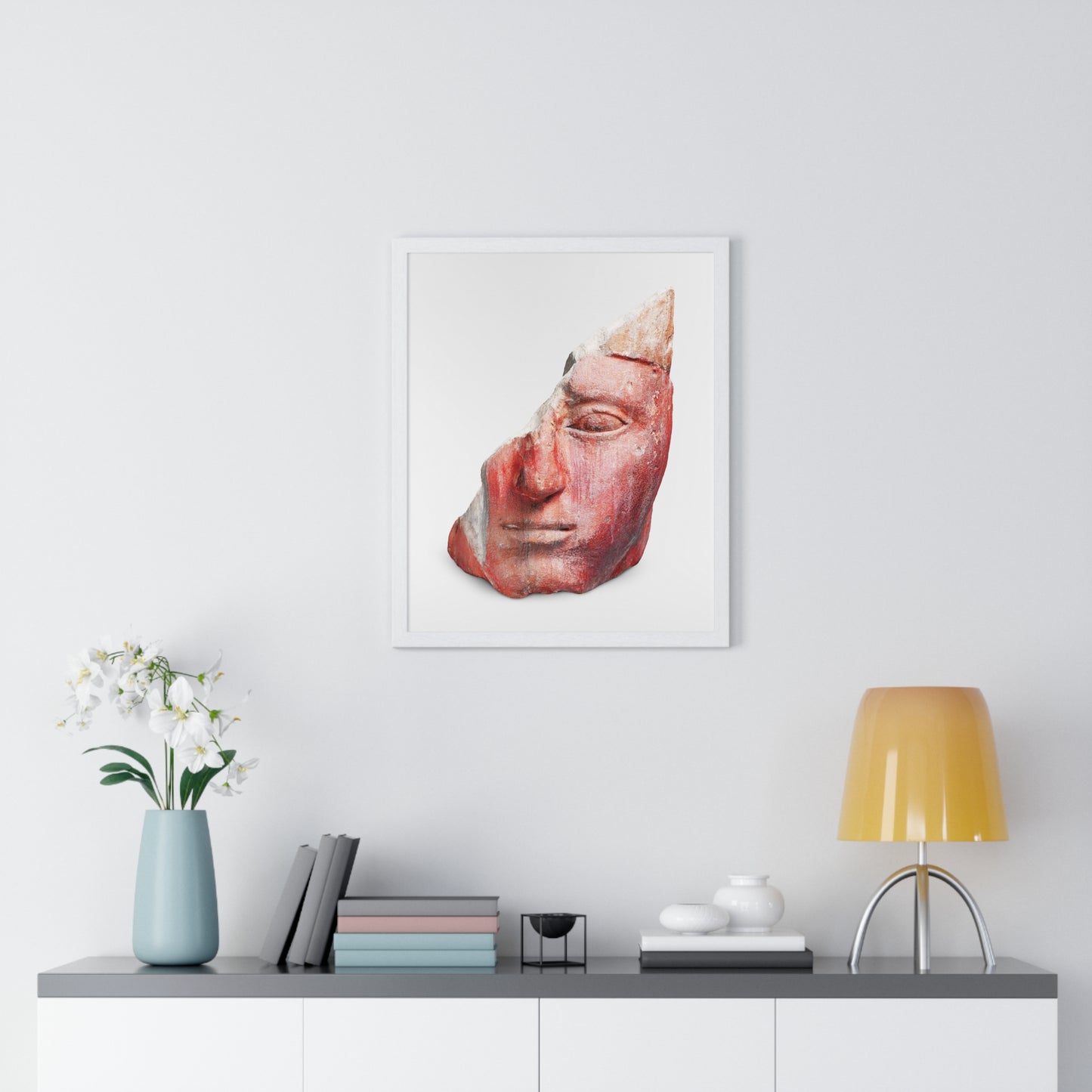 Head from a Statue of King Amenhotep I (1525–1504 BC) Framed Art Print