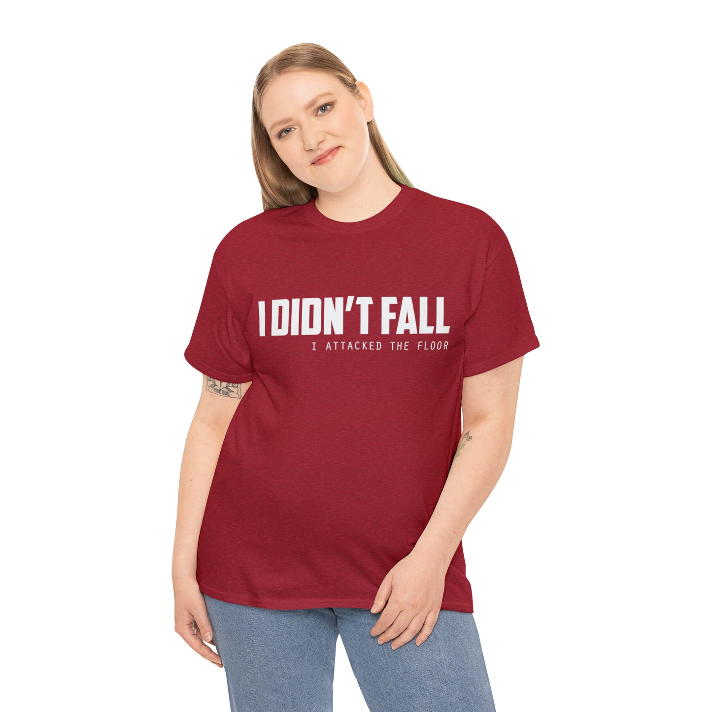 I Didn't Fall, I Attacked The Floor Funny T-Shirt Party Festival Gift