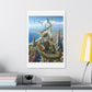 Tales of a Drunken Ship, Surrealist Art, Acrylic and Ink on Cardstock 'Designed by AI' Canvas Print