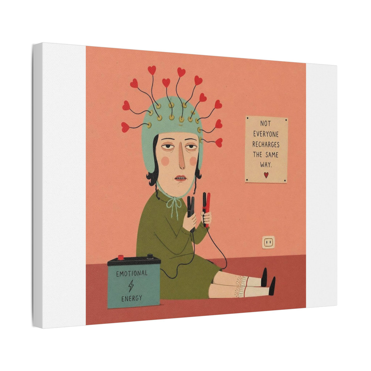 Emotional Energy, Cartoon Art Print on Canvas