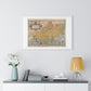 Tudor Antique Map of Dorset from Lord Burghley's Atlas (1579) from the Original, Framed Print