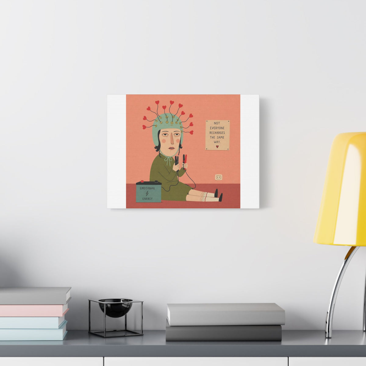 Emotional Energy, Cartoon Art Print on Canvas