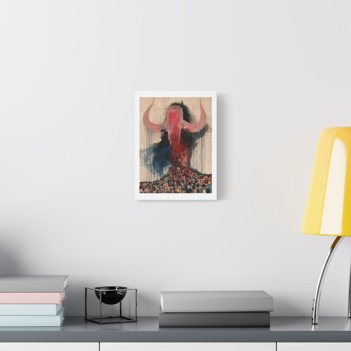 Corrida de Toros, Neo-Surrealism, Art Print on Satin Canvas, Stretched