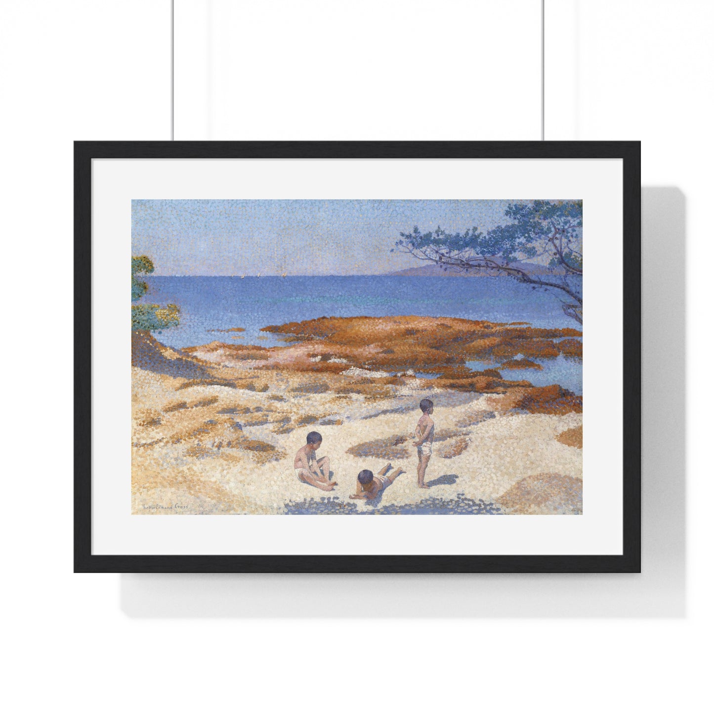 Beach at Cabasson (1891–1892) by Henri-Edmond Cross, from the Original, Framed Art Print