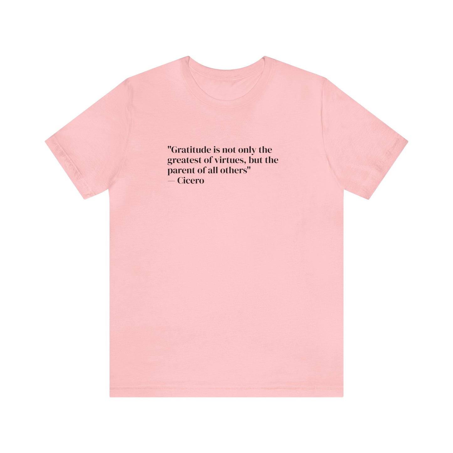 Gratitude Is The Greatest Of All Virtues, Soft Jersey T-Shirt