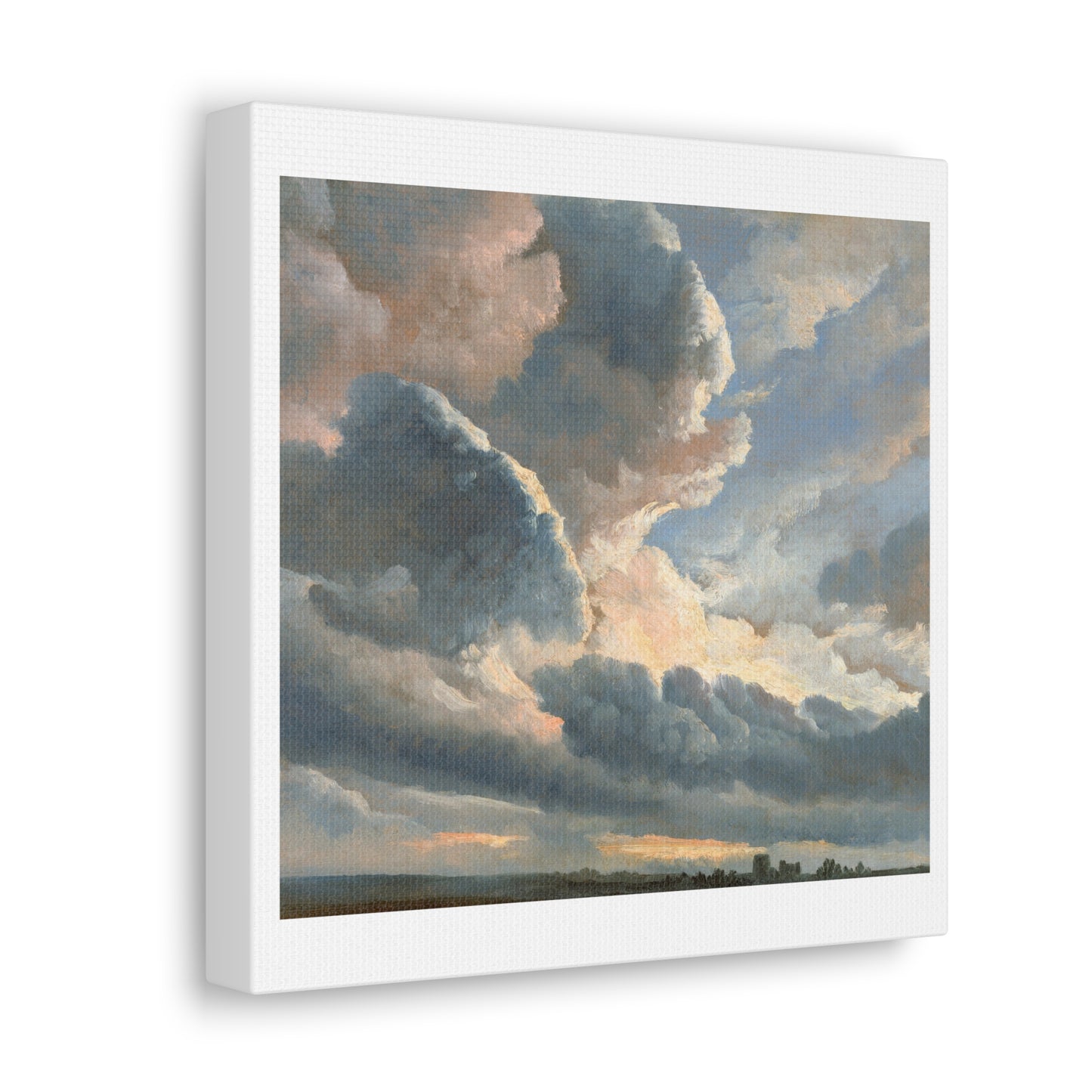 Study of Clouds with a Sunset near Rome (1786-1801) by Simon Alexandre Clément Denis, from the Original, Print on Canvas