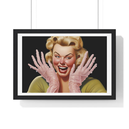 Hands That Do Dishes, Americana Art 'Designed by AI' Framed Print