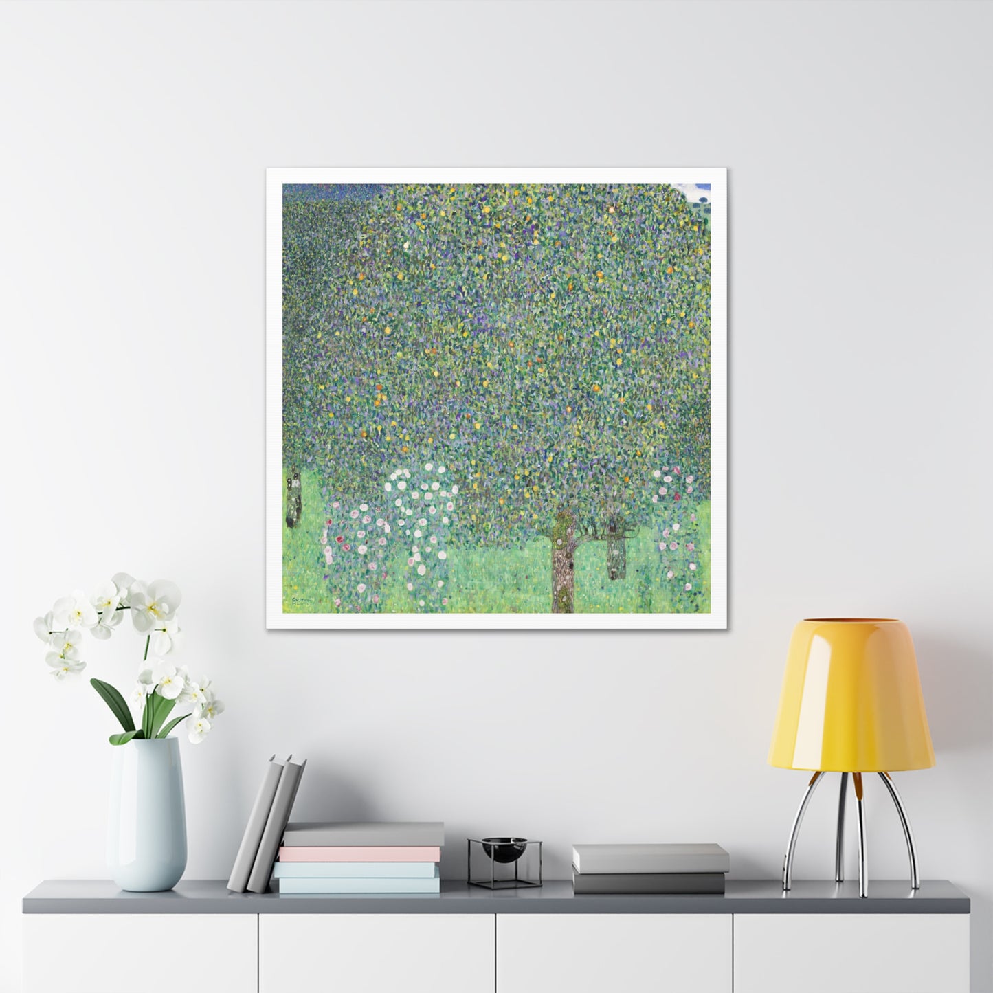 Rosebushes under the Trees (1905) by Gustav Klimt, Canvas Art Print from the Original