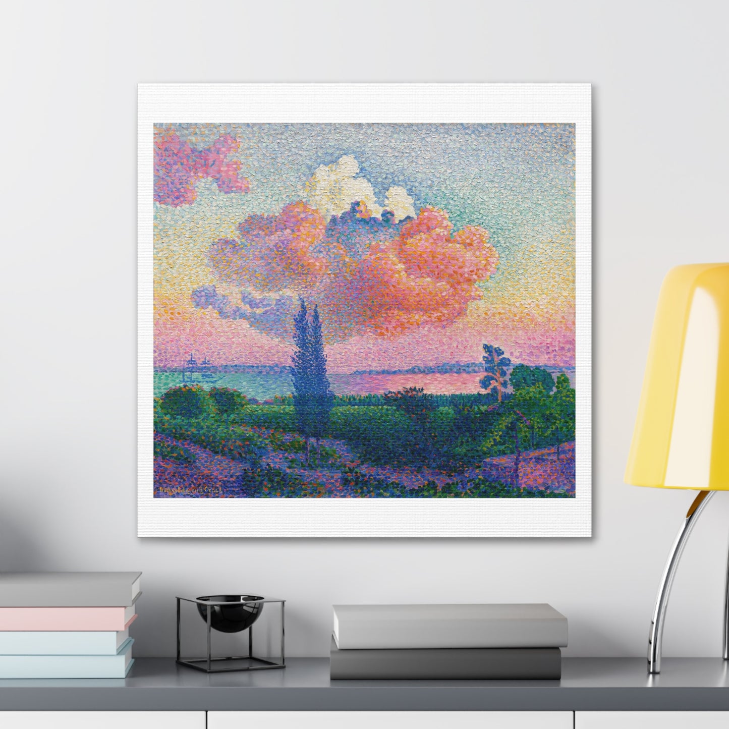 The Pink Cloud (1896) by Henri-Edmond Cross, Art Print from the Original on Canvas