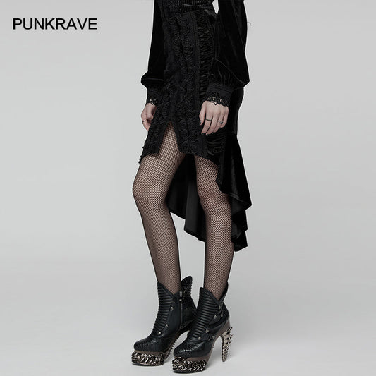Punk Rave Belladonna Goth Rose Fishtail Skirt
