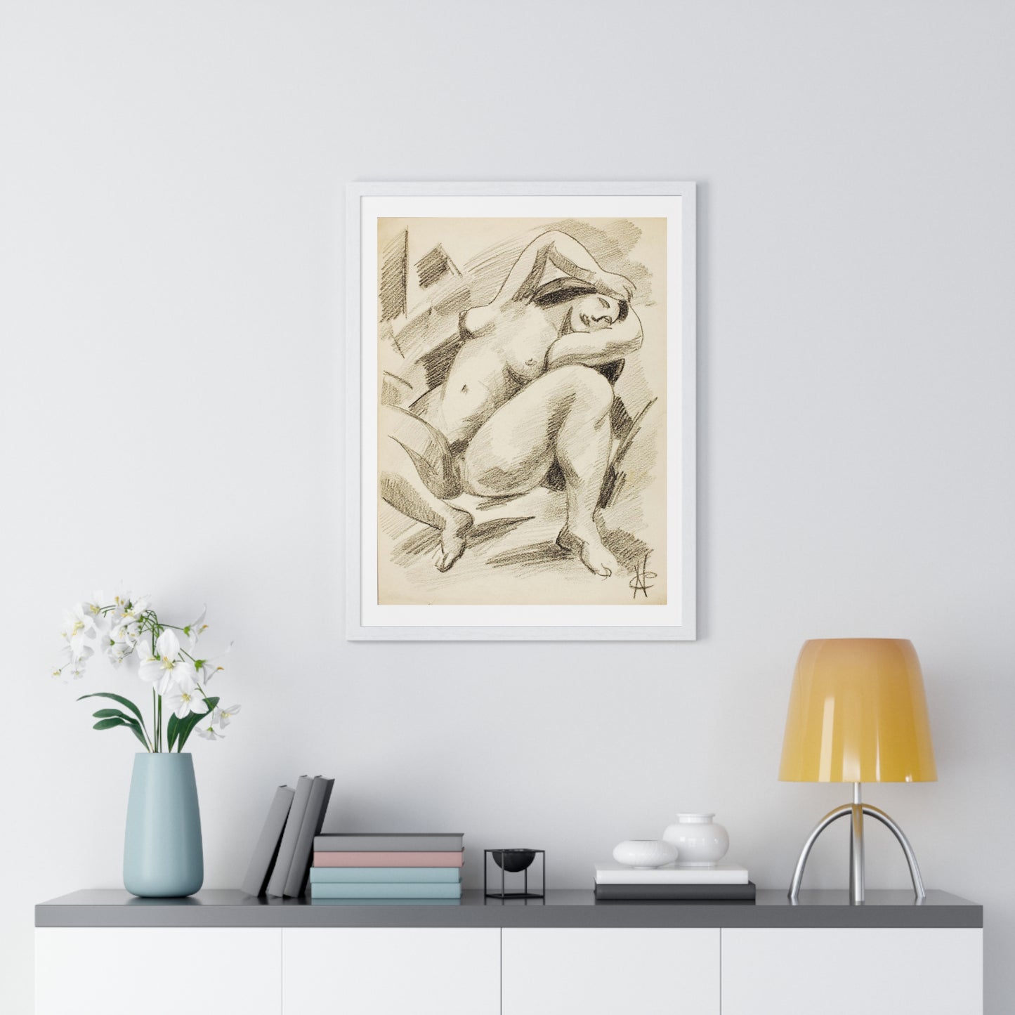 Female Nude by Carl Newman, from the Original, Framed Art Print