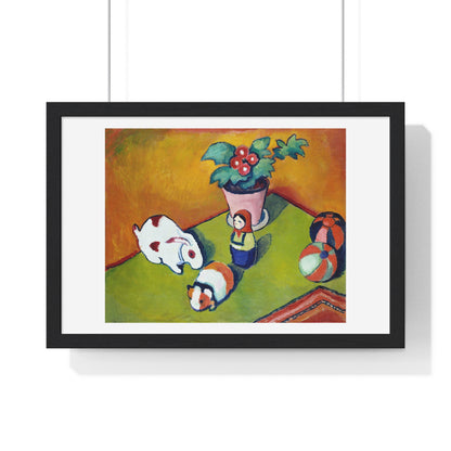 Little Walter's Toys (1912) by August Macke, from the Original, Framed Art Print