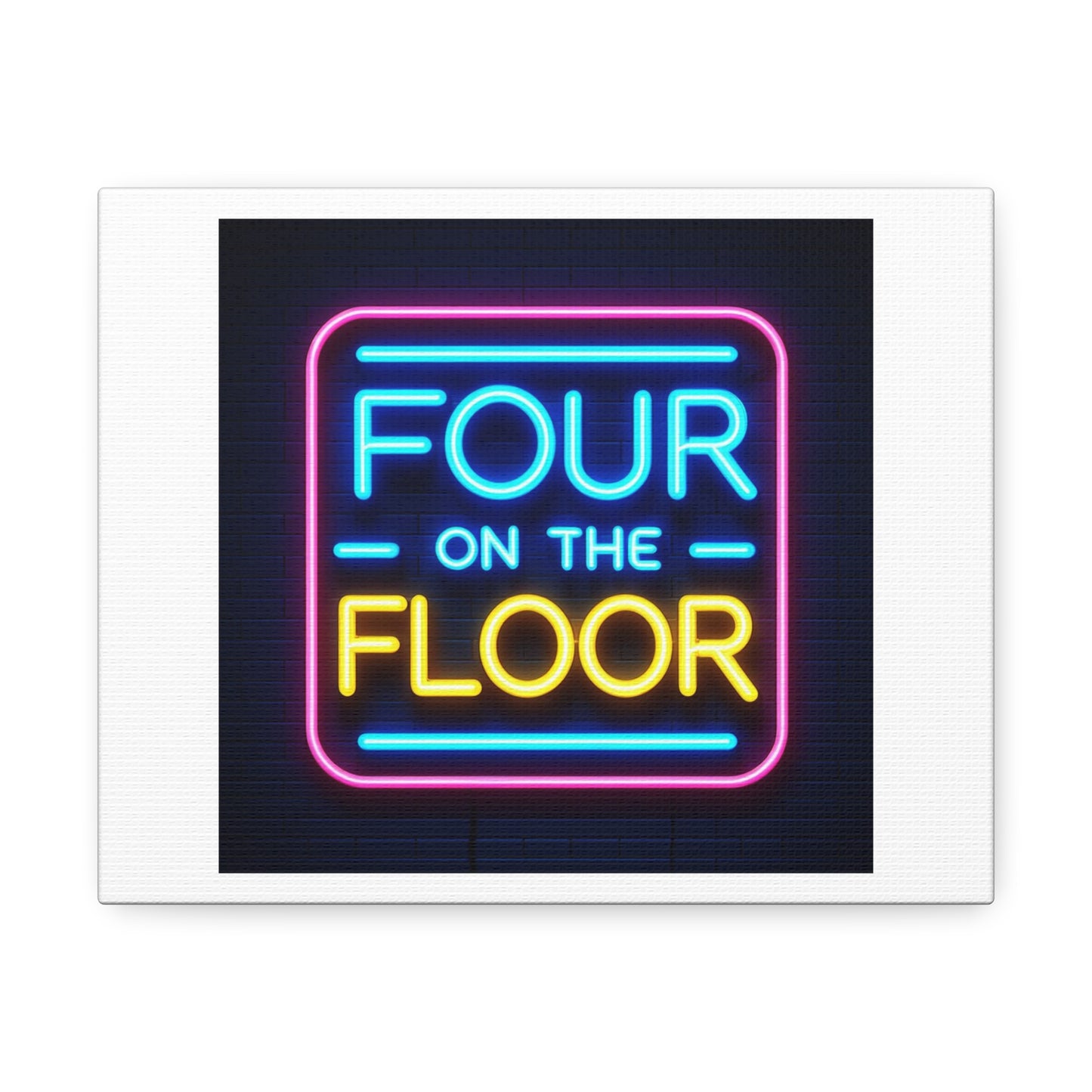 Four on the Floor Art Print 'Designed by AI' on Canvas