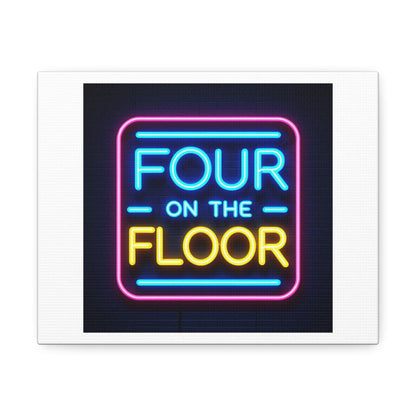 Four on the Floor Art Print 'Designed by AI' on Canvas