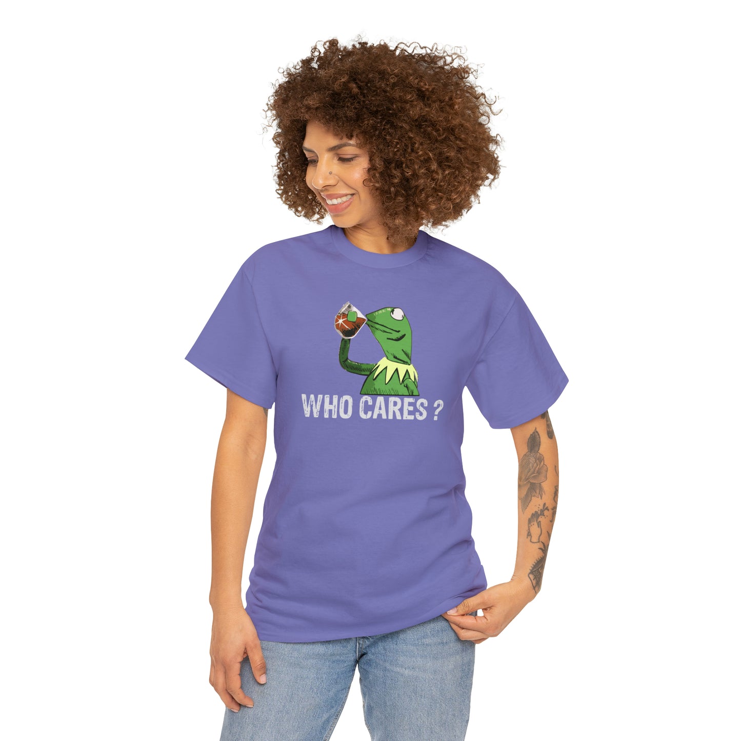 Who Cares Kermit Funny T-Shirt