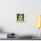 Look, is that a UFO Over the Head of Jesus? Art Print 'Designed by AI' on Canvas