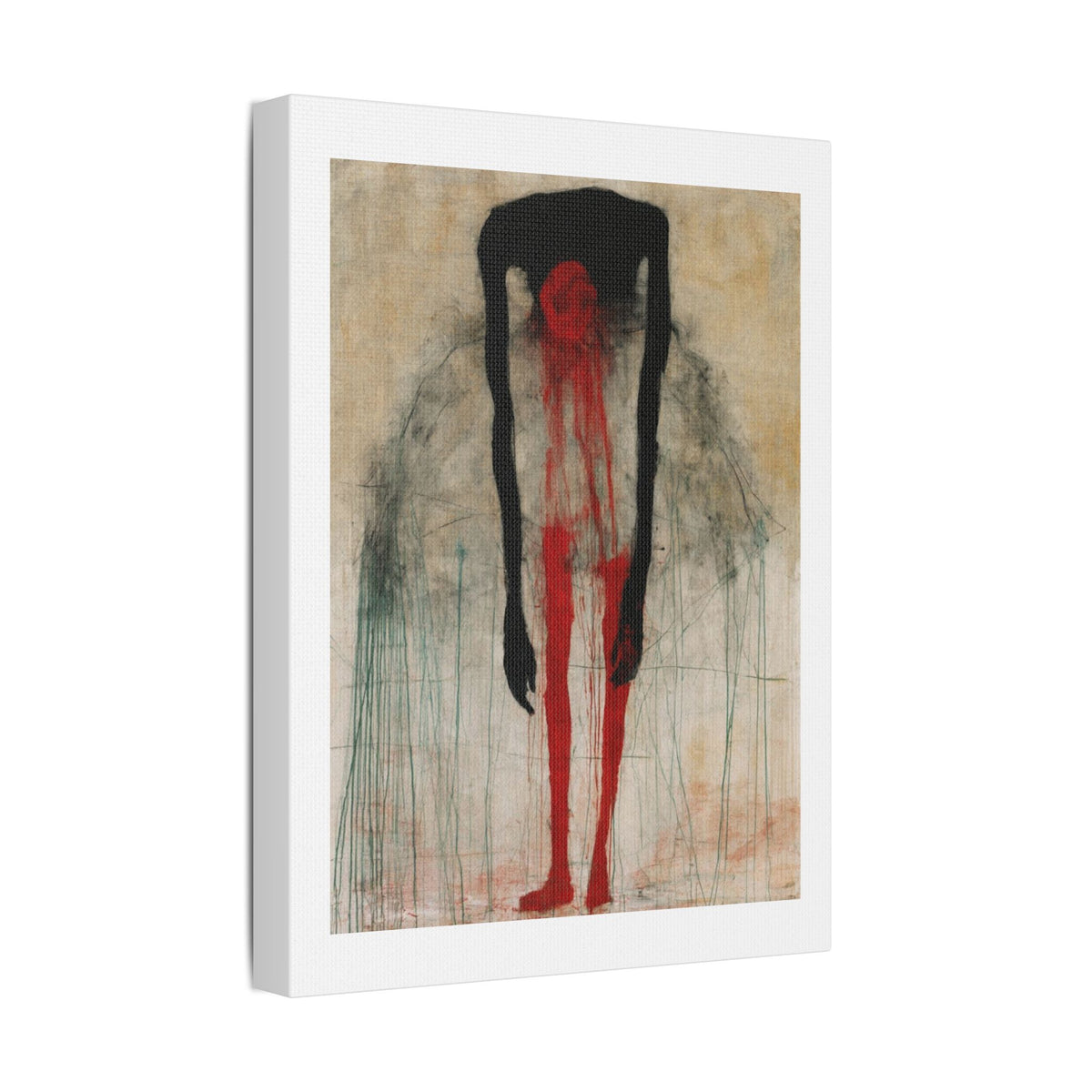 Ballerina, Neo-Surrealism, Art Print on Satin Canvas, Stretched