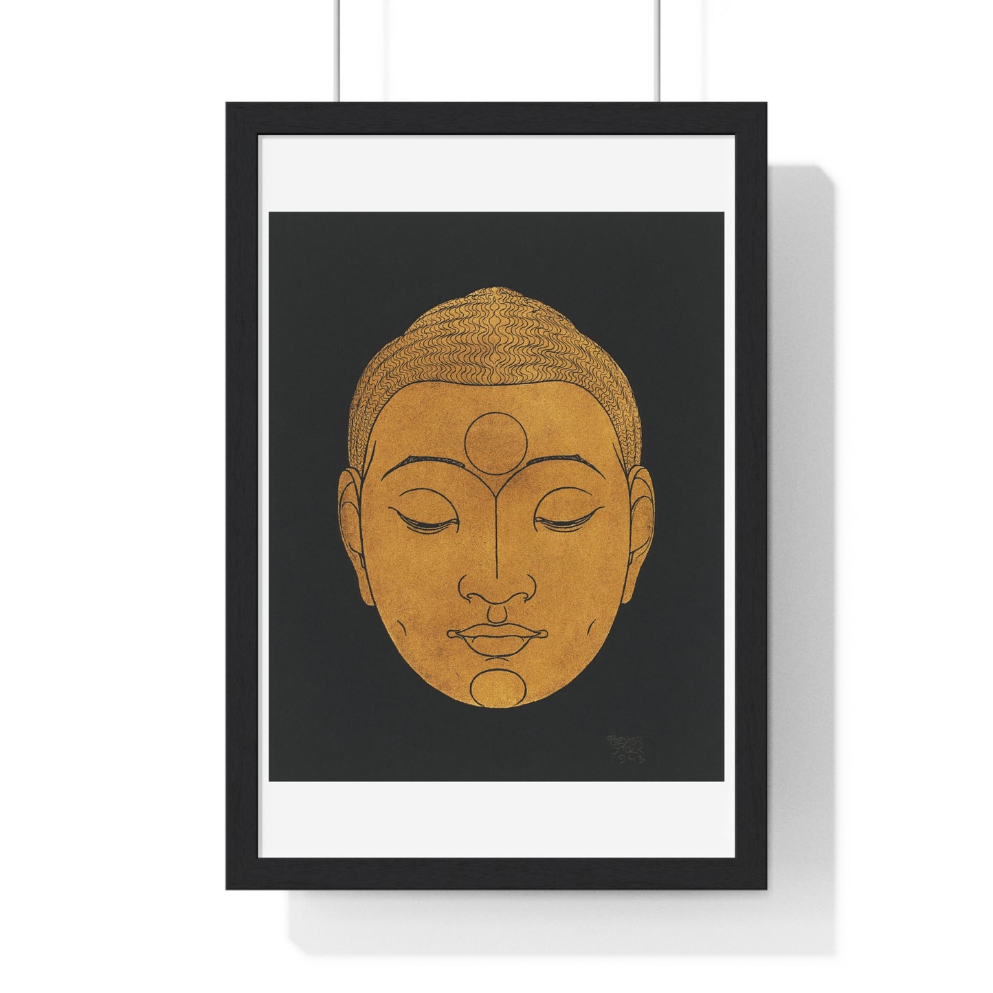 Head of Buddha (1943) by Reijer Stolk, from the Original, Framed Art Print