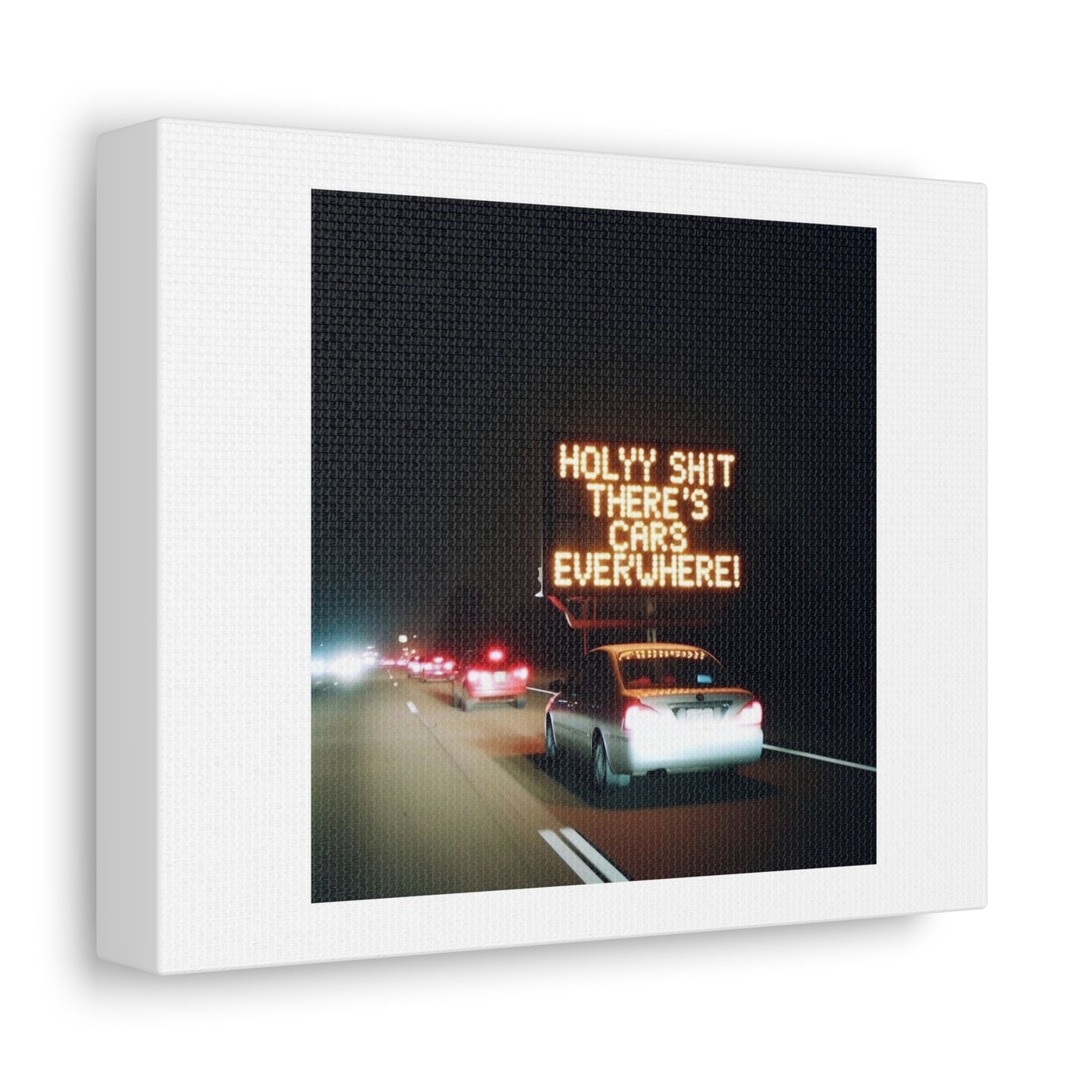 The Guy Controlling the Motorway Signals Was Having a Bad Day III 'Designed by AI' Art Print on Canvas