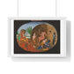Hindu Deities Shiva, Chhinnamasta, Kamadeva and Rati, 19th Century Gouache Painting by an Indian Artist, Framed Print