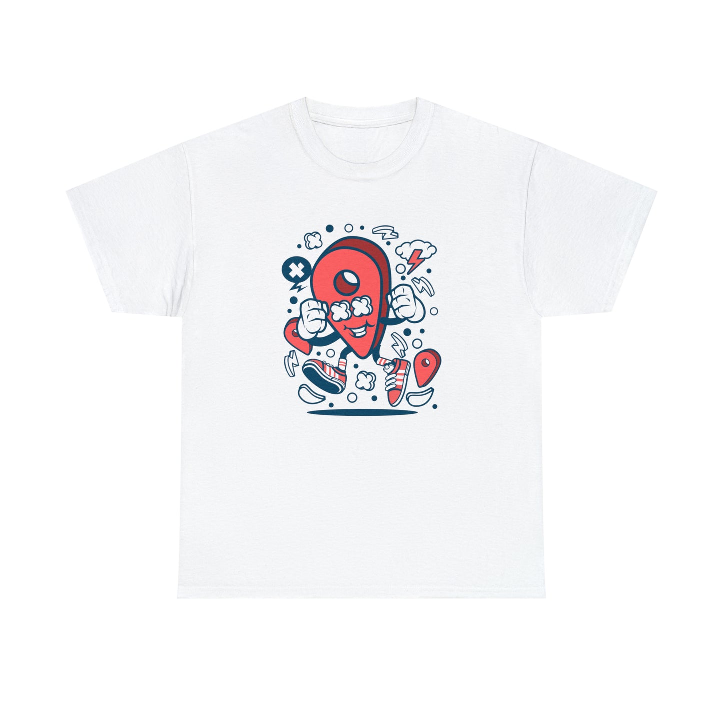 Location Geotag Cartoon T-Shirt