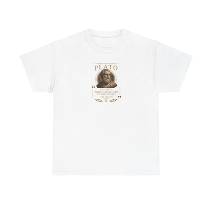 Plato on Truth and the Absolute Realities of Life, Philosophy Tribute T-Shirt