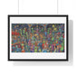 Demons and NPCs Diorama, Cartoon Art 'Designed by AI' Framed Art Print