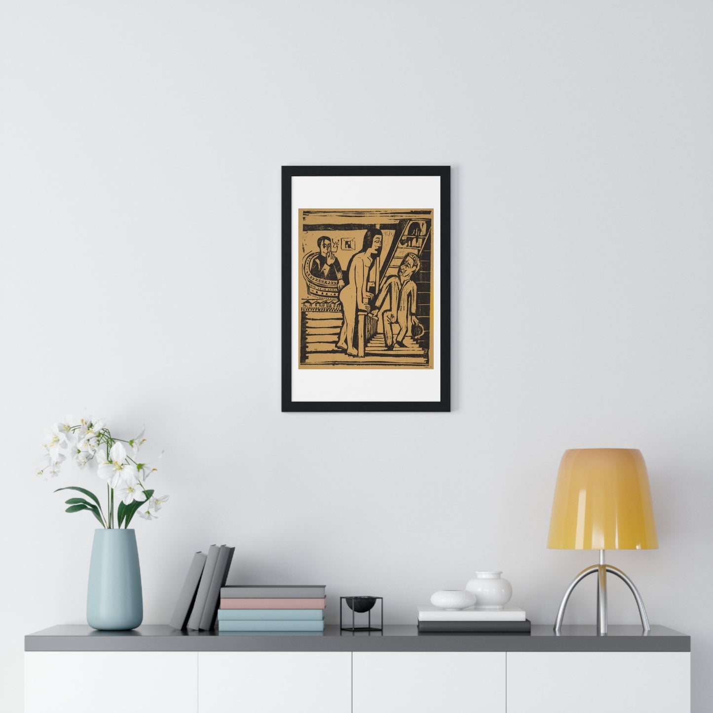 The Visit (1923) by Ernst Ludwig Kirchner, from the Original, Framed Art Print