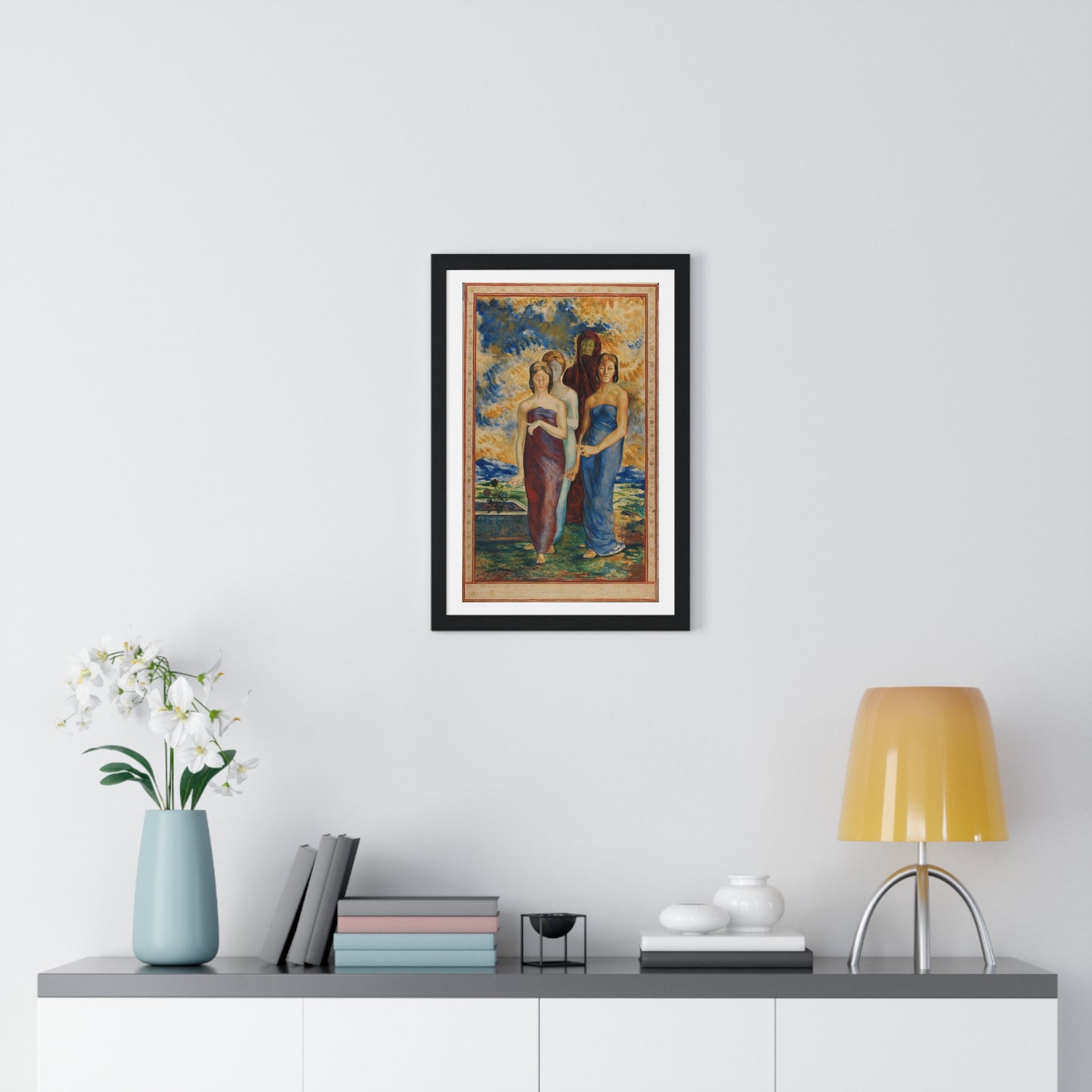 Allegorical Figures (1868-1915) by René Piot, from the Original, Wooden Framed Print