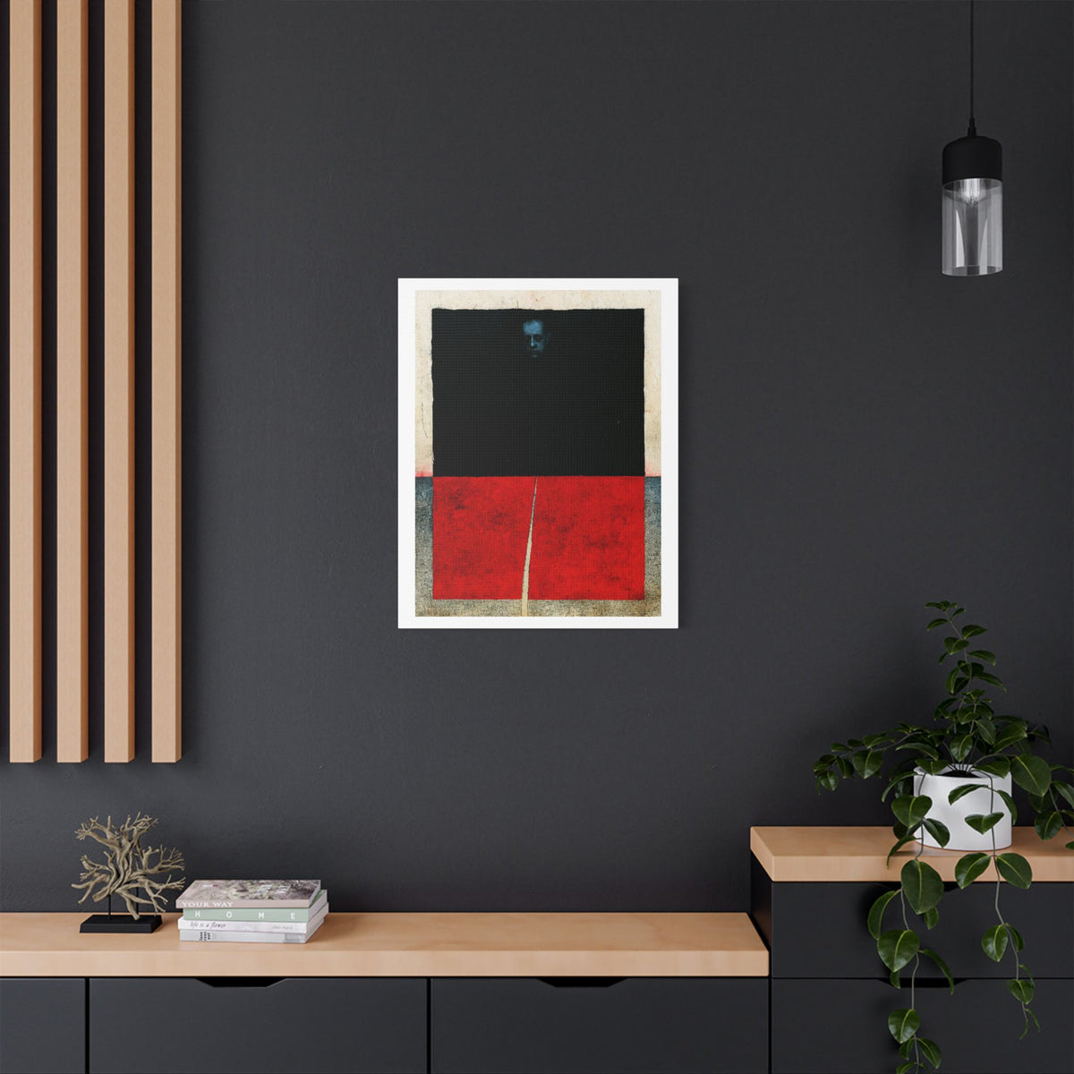 Darkness, Neo-Surrealism, Art Print on Satin Canvas, Stretched