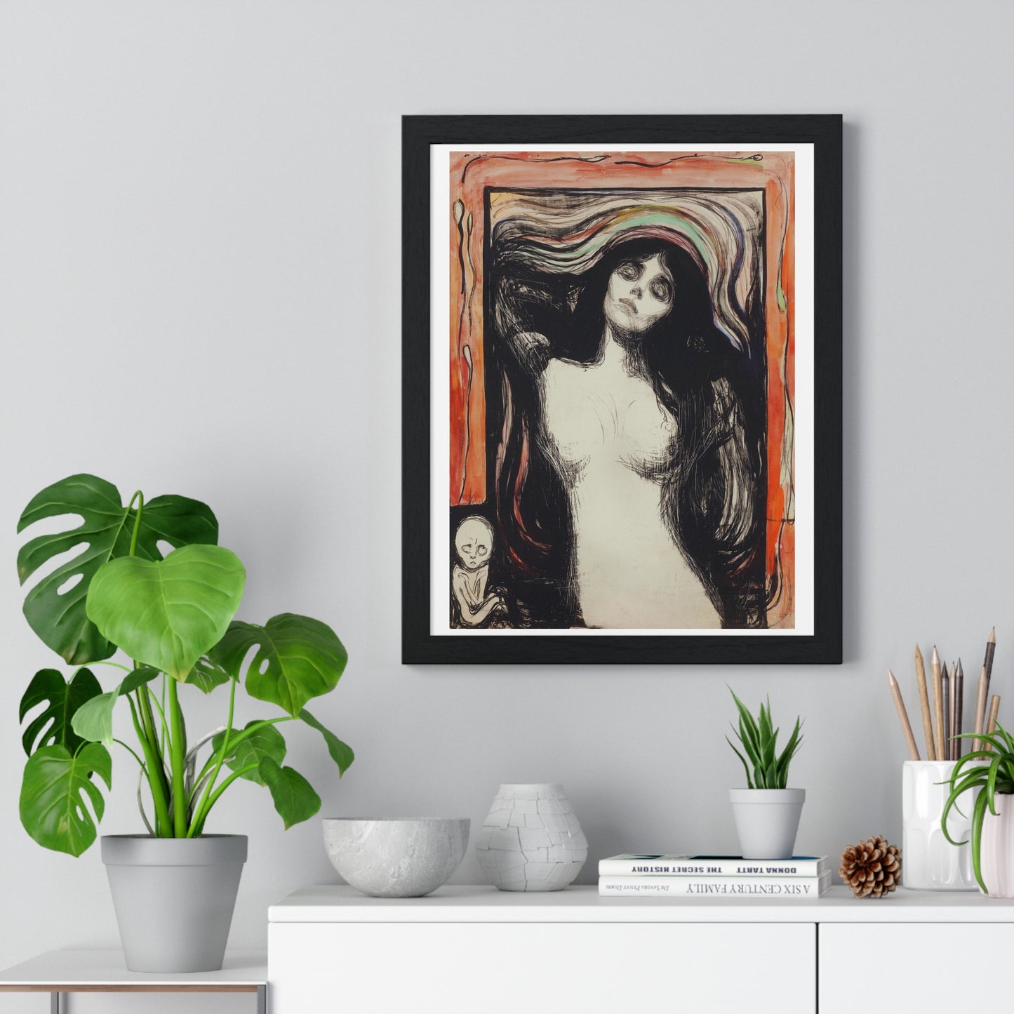 Madonna (1895) by Edvard Munch, from the Original, Framed Art Print