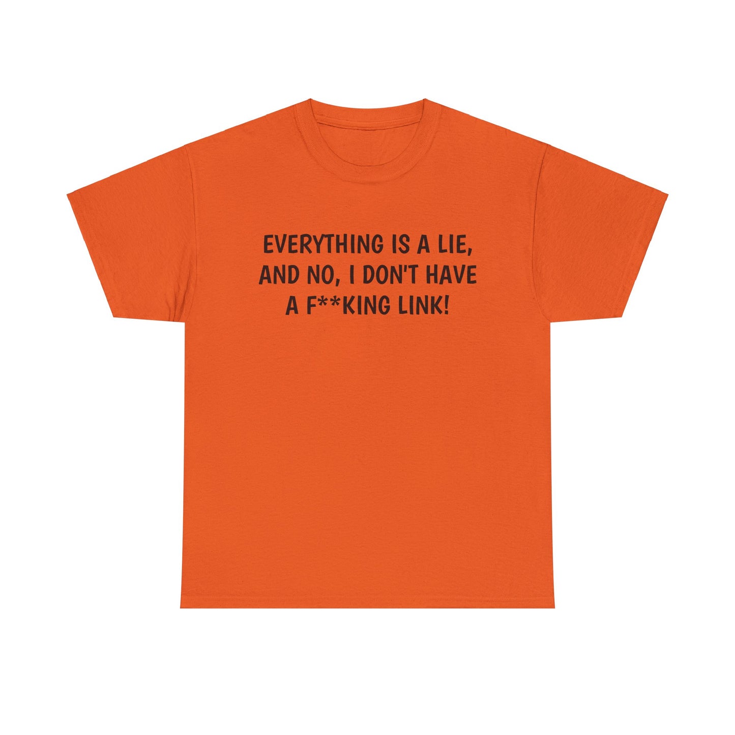 Everything Is a Lie, And No I Don't Have a F**king Link! T-Shirt