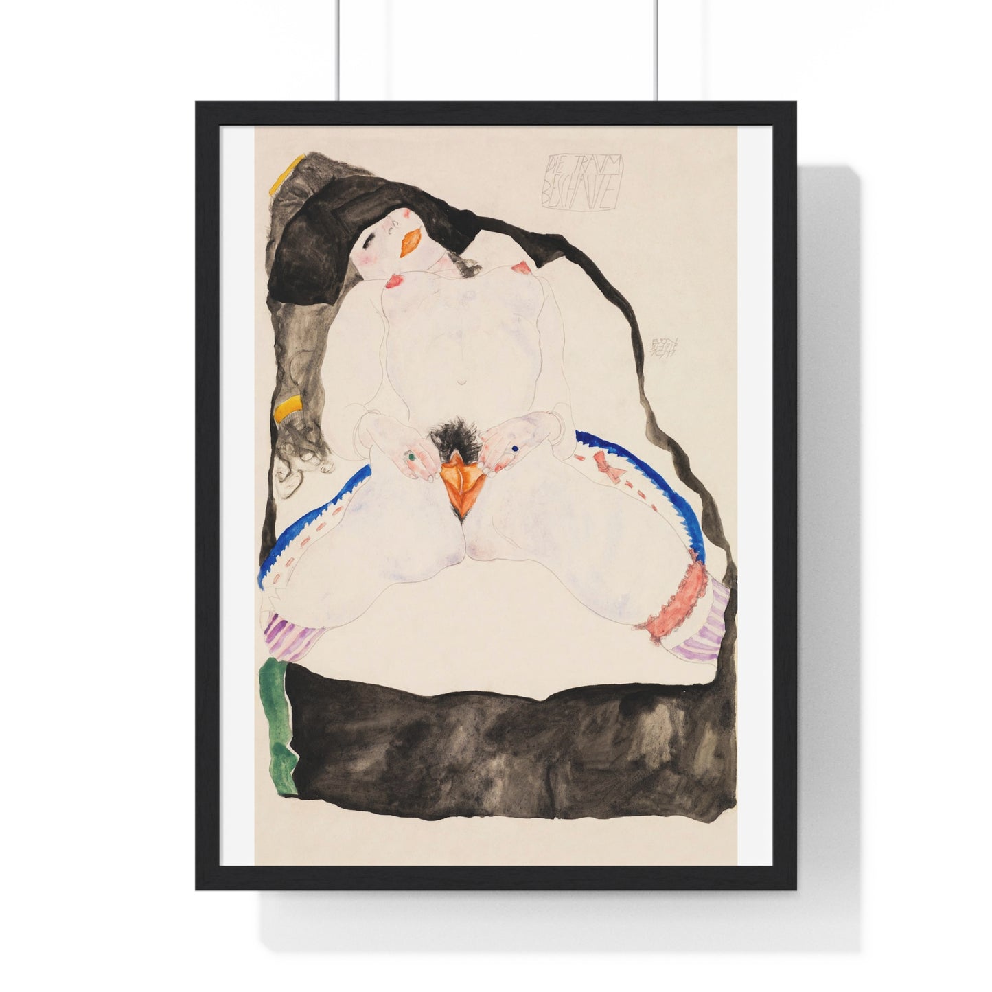 Observed in a Dream (1911) by Egon Schiele, from the Original, Framed Art Print