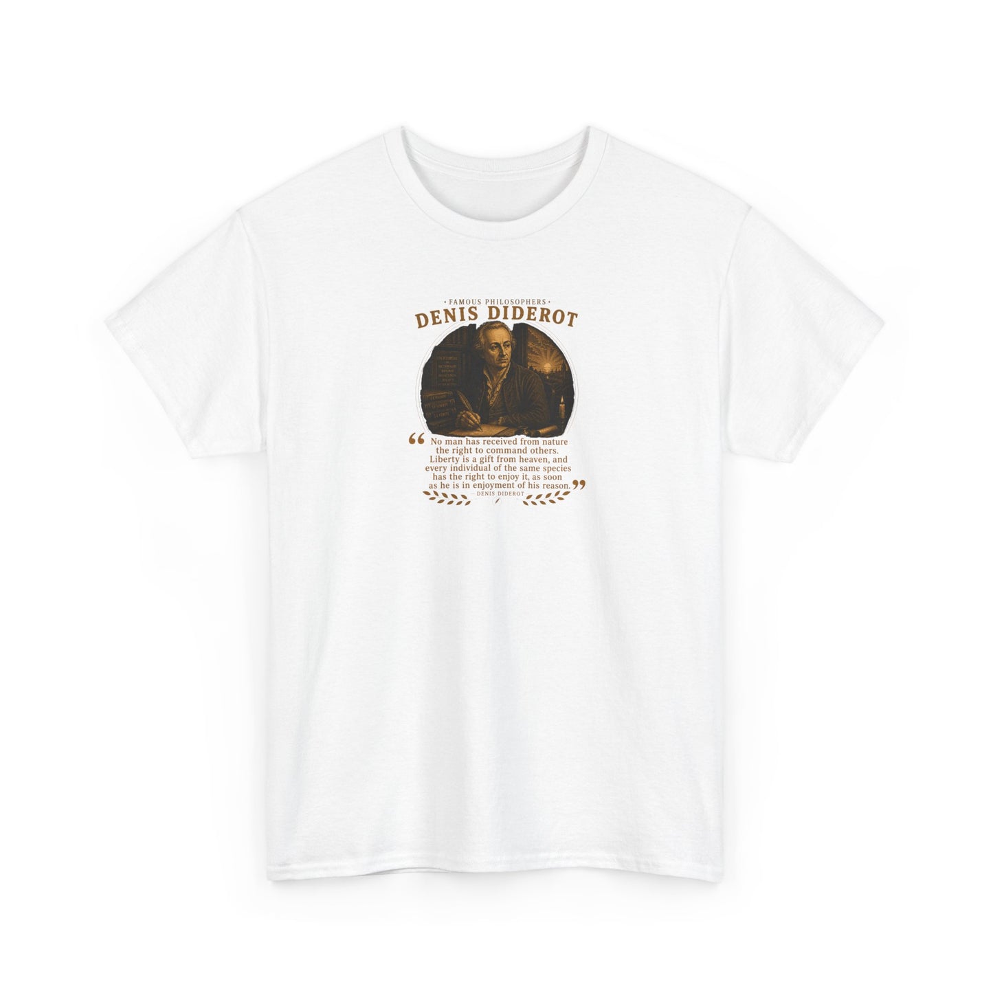 Denis Diderot on Liberty, Philosophy Tribute T-Shirt