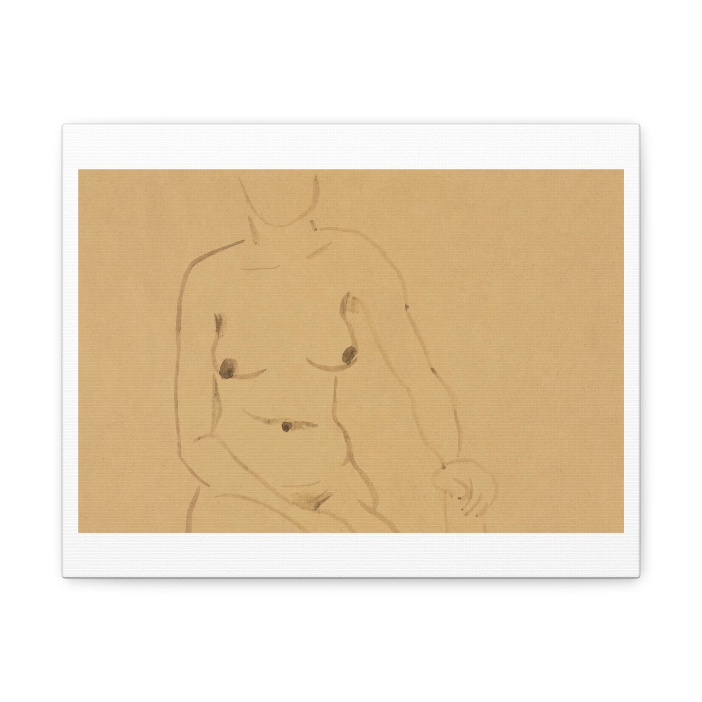 Torso of a Nude Woman (1900) by Jane Poupelet, Art Print from the Original on Canvas