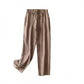 Women's High Waist Straight Cut Drawstring Leisure Trousers