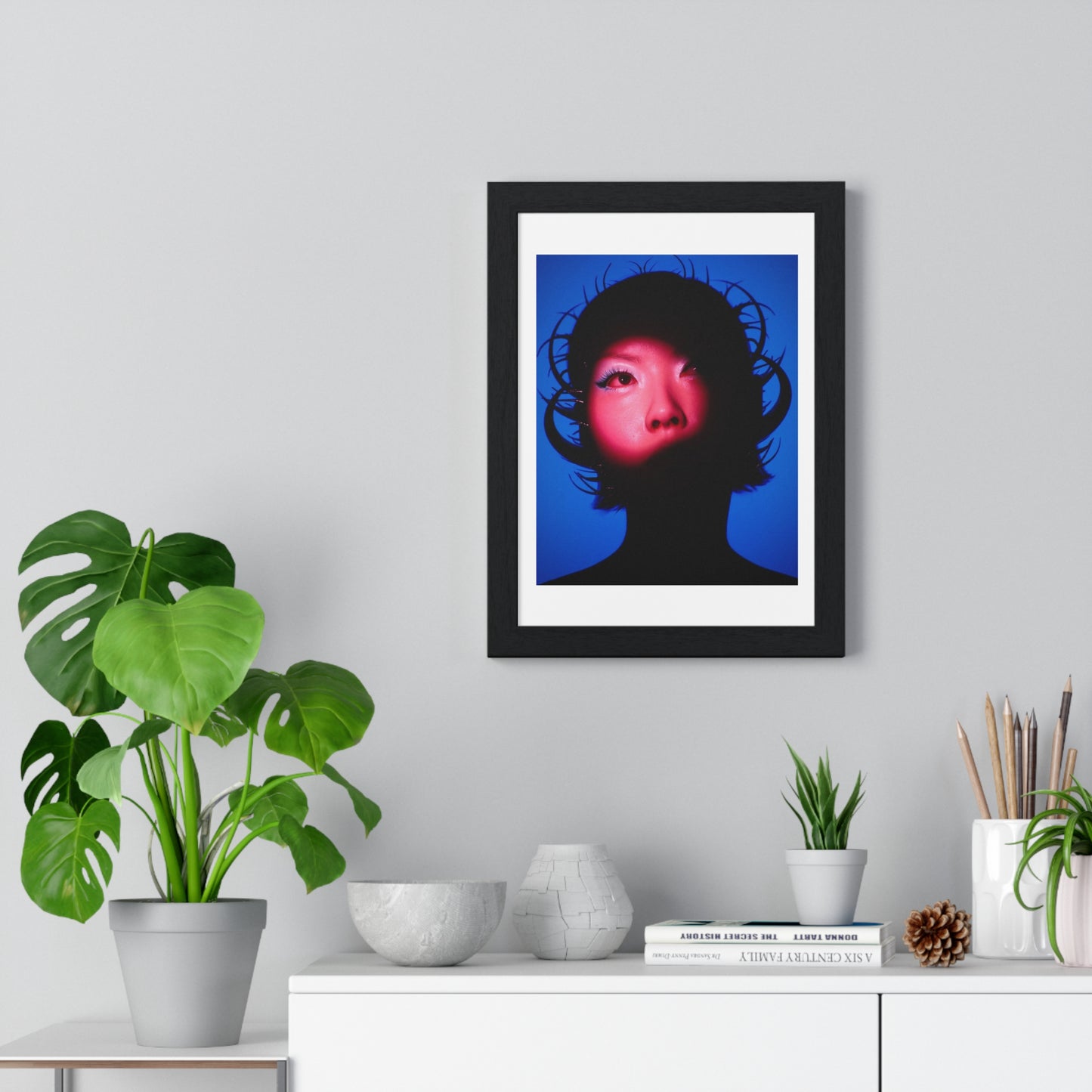 Asian Eye 'Designed by AI' Framed Art Print