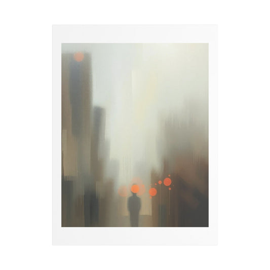 Faded Pastel Abstract Decor Art II 'Designed by AI' Print on Canvas