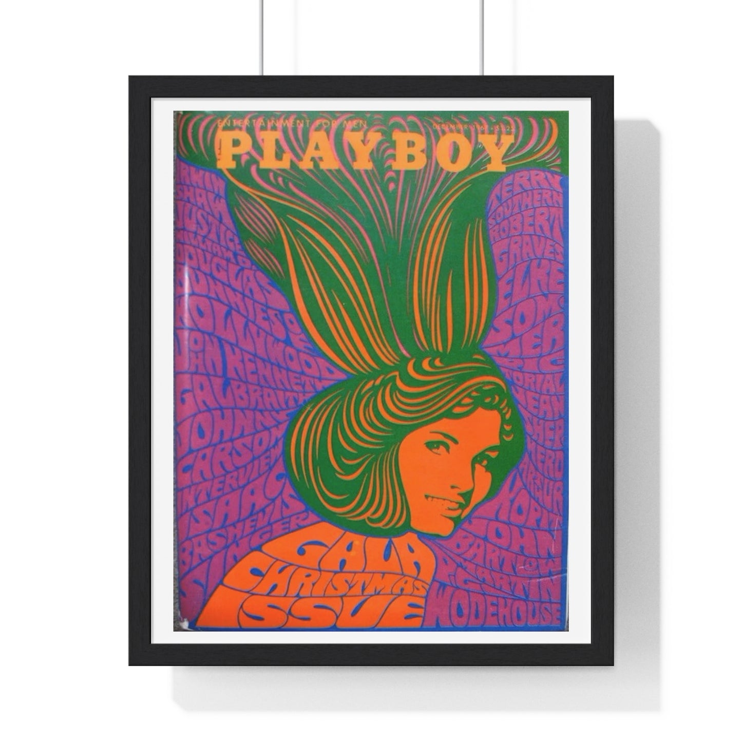 Playboy (1967) Psychedelic Magazine Cover Artwork, from the Original, Framed Print