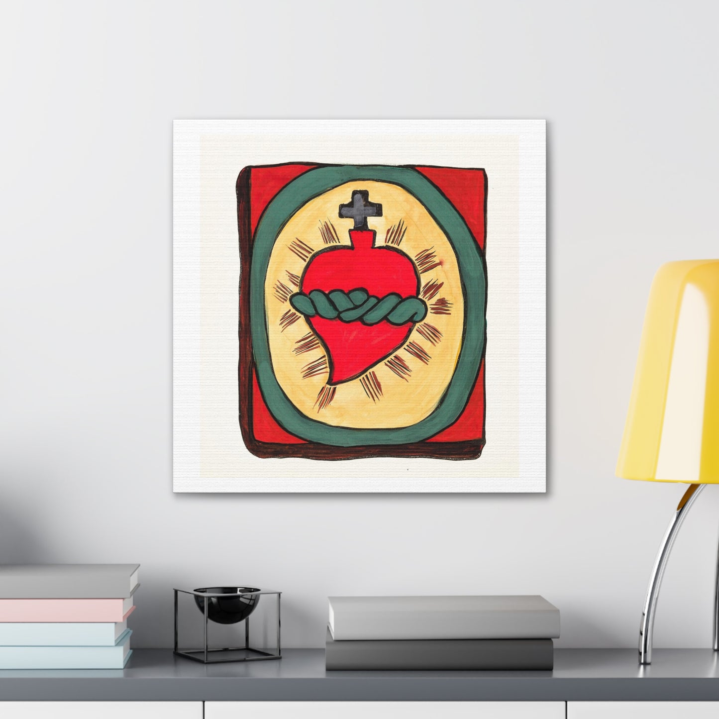 Sacred Heart 'Plate 50' from Spanish Colonial Designs of New Mexico (1935–1942), Art Print from the Original on Canvas