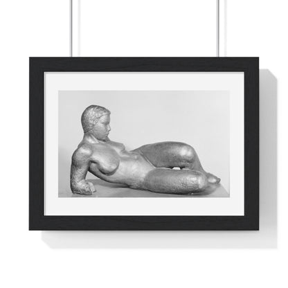 Model Study, Lying Nude Woman Without Arms, from the Original, Framed Art Print