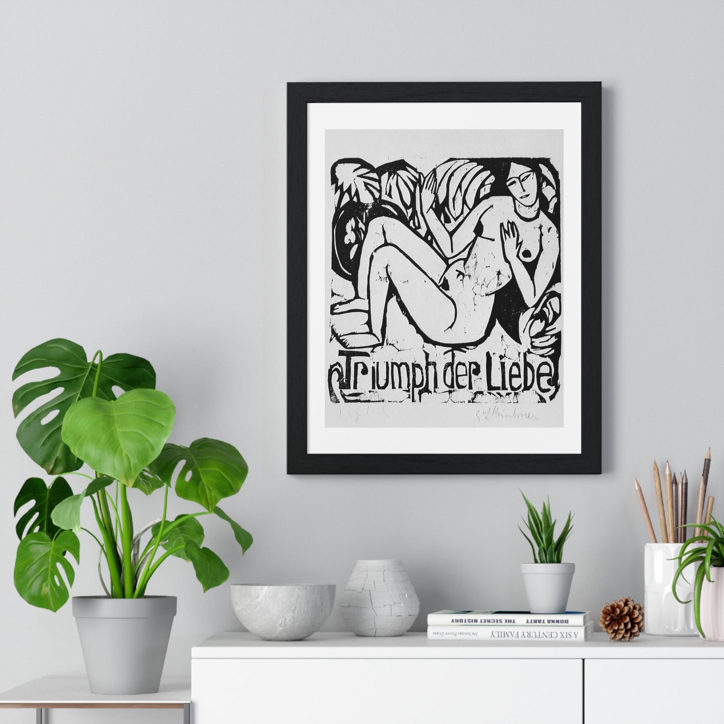 Triumph of Love 'Triumph der Liebe' by Ernst Ludwig Kirchner, from the Original, Framed Print