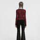 Punk Rave Morrigan Wasteland Tassel Flare Goth Pants in Black