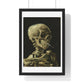 Head of a Skeleton with a Burning Cigarette (1886) by Vincent van Gogh, from the Original, Framed Print