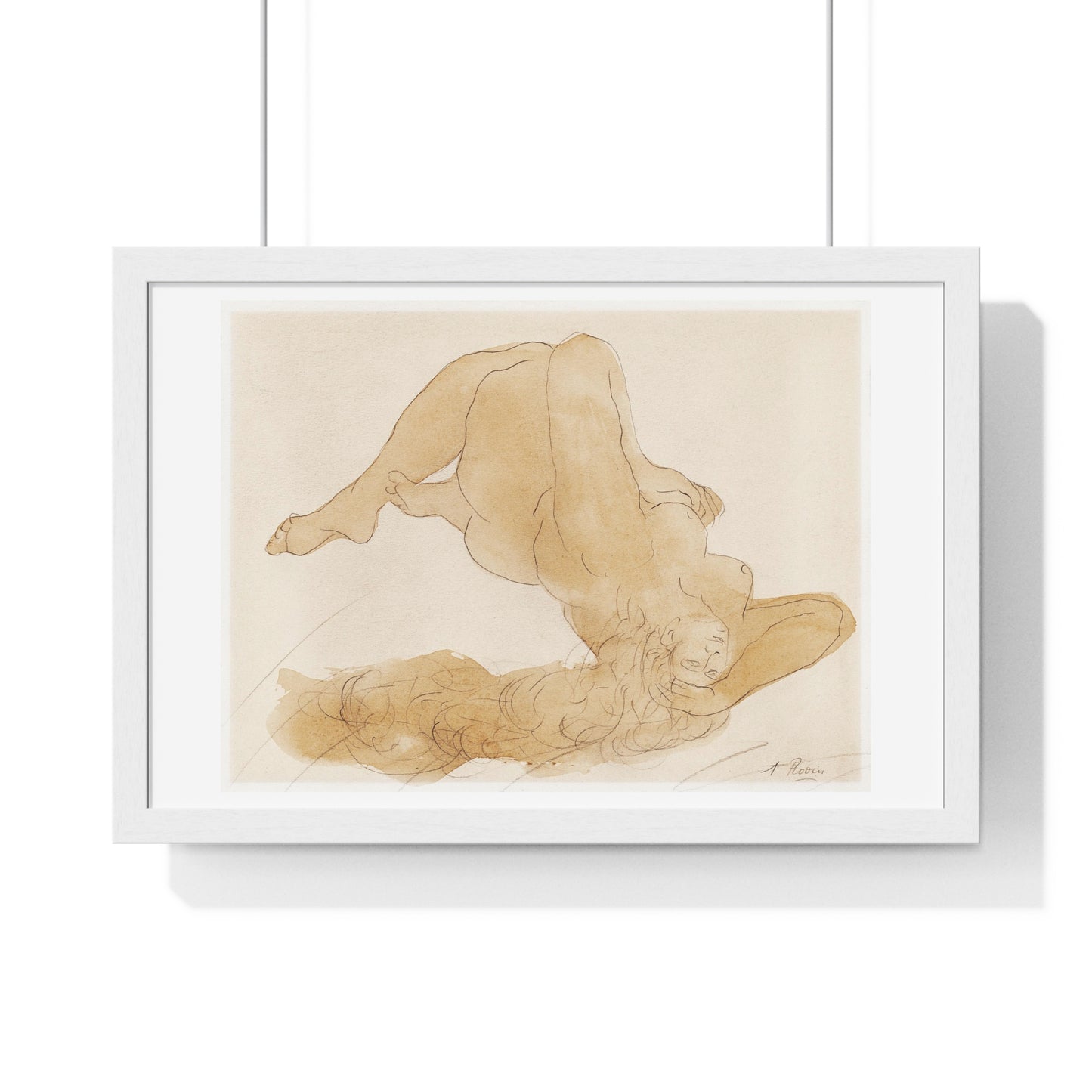 Nude by Unknown, Forgery of Auguste Rodin (1840–1917), from the Original, Framed Art Print