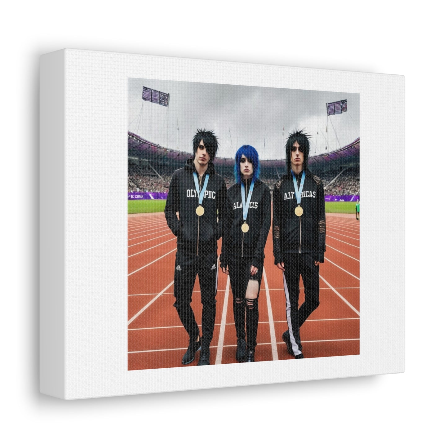 Emo Olympic Games 'Designed by AI' Art Print on Canvas