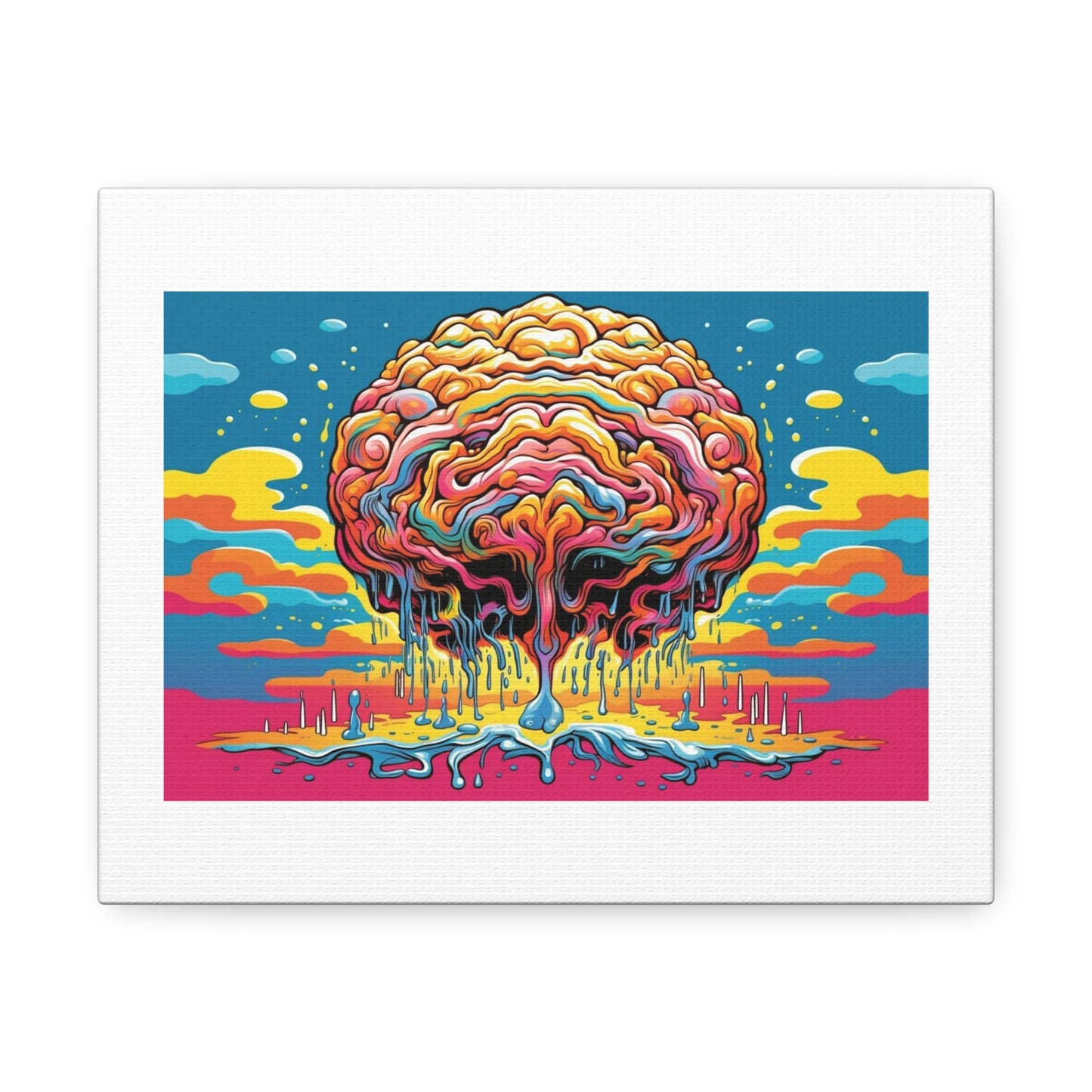 Tree of Psychedelics, Consciousness and Neuroscience Abstract Art Print on Satin Canvas